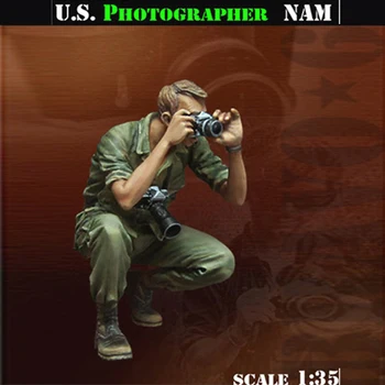 1/35 Războiului Din Vietnam Domeniul Reporter Fotograf De Rășină Soldat