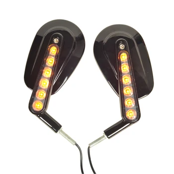Negru Oglinzi retrovizoare Musculare LED-uri de semnalizare Lumina caz pentru Harley V-ROD V ROD VRSCF