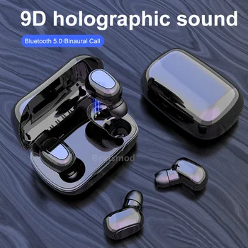 L21 set cu Cască Bluetooth Wireless Dopuri de urechi 5.0 Sunet HIFI set de Căști Hands-Free Bass Cască Stereo Gaming Headset Pentru Toate Smartphone-uri