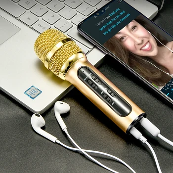 Profesional Karaoke Microfon cu Condensator Cânte Înregistrare Live Microfone Pentru IOS, Android smartphone calculator Cu ECOU placa de Sunet