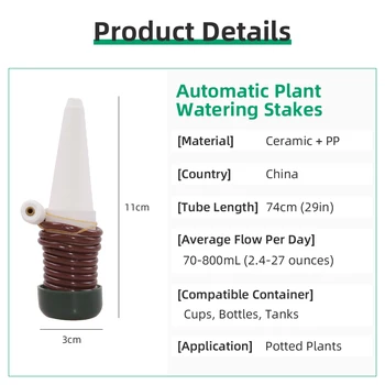 4buc /6Pcs Grădină Automată Leneș Udare Miza Instrumente Ceramice Sistem de Picurare pentru Plante de Interior Acasă,Bonsia
