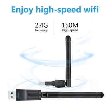 WiFi placa de Retea Wireless USB 2.0 150M 802.11 b/g/n LAN Adaptor Rotativ cu Antena pentru Laptop Dongle Wi-fi Adaptoare de Rețea