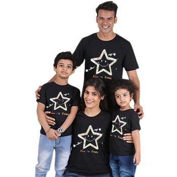 Familie de Potrivire Haine Mami și cu Mine Haine cu Mânecă Scurtă T-shirt Mama Și Fiica Dress Potrivire Familie Tinutele Arata