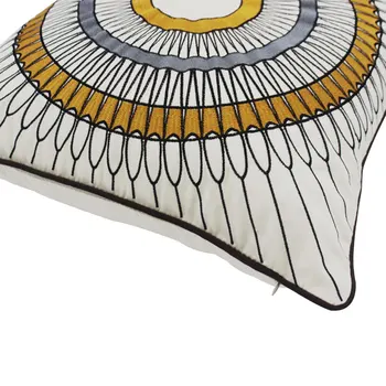 DUNXDECO față de Pernă Perna Decorativa Caz Moderne, Geometrice Simple Cercuri Broderie Coussin Canapea Scaun lenjerie de Pat Decorare