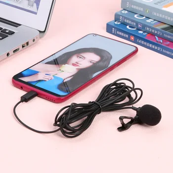 Mini Tip C Rever Lavaliera Clip-on Înregistrare Microfon Mic pentru Huawei P10/20/30 de Smartphone-uri Android USB Microfon