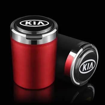 Pentru Kia Auto Scrumiera Auto Logo-ul Cu Led-uri Lumini de Acoperire Cerato Forte Optima K2 K3 Rio3 K9 KX3 KX5 Personalitate Creatoare Scrumiera