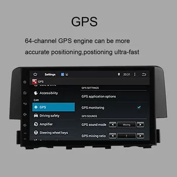 9 Inch Android 9.0 Ecran IPS Radio Auto Stereo de Navigare GPS Șeful Unității Pentru Honda Civic 2016-2020 Video Auto BT WIFI Multimedia