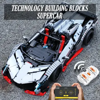 Technic City RC/non-RC MOC Masina Sport Vehicul Blocuri Creator de Control de la Distanță de Curse Supercar Cărămizi Seturi de Jucării pentru Băieți