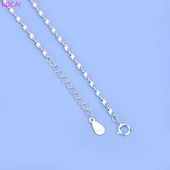ＢOCAI s925 argint colier pentru femei 2020 noua moda Thai argint șirag de mărgele lanț colier goale lanț clavicula lanț