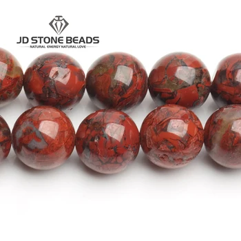 En-gros de Piatra Naturala, Margele Rosii din Sange Jasper Breciated Piatră prețioasă vs Liber Șirag de mărgele 6 8 10 12mm Alege Dimensiunea pentru a Face Bijuterii