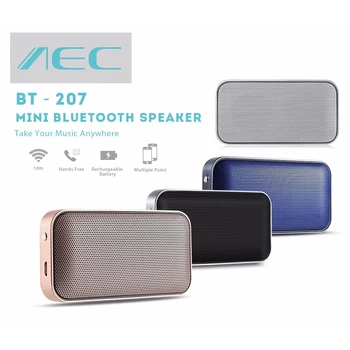 AEC BT207 Wireless Portabil de Buzunar Difuzor Bluetooth Mini Metal Sunetul Muzicii Cutie Handsfree Sport în aer liber, Călărie Subwoofer