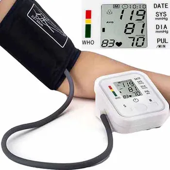 De Îngrijire a sănătății Automat Digital de Braț BP Metru Tensiunii Arteriale Monitor Rata de Bataie a Inimii Puls Tensiometru Tensiometru mașină