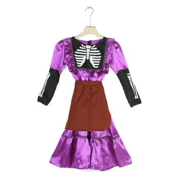 CoCo Mama Imelda Cosplay Costum Fete Schelet Veșminte Muzica Visez În Jurul Valorii De Halloween Petrecere Rochie Fancy Pentru Copii Violet