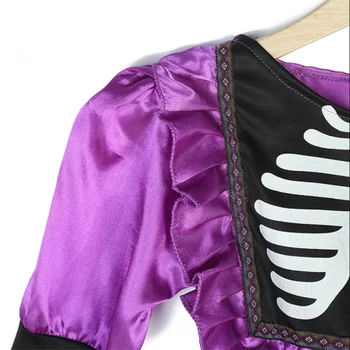 CoCo Mama Imelda Cosplay Costum Fete Schelet Veșminte Muzica Visez În Jurul Valorii De Halloween Petrecere Rochie Fancy Pentru Copii Violet