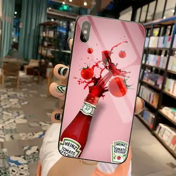 Heinz ketchup muștar Client Telefon Caz Sticla Temperata Pentru iPhone 11 XR Pro XS MAX 8 X 7 6S 6 Plus SE 2020 caz