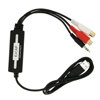 EZCAP USB pentru Captura Audio Casetofon Cu CD/MP3 Converter MP3, WMA, WAVE Recorder Editare Audio Digital RCA R/L audio de 3,5 mm de intrare