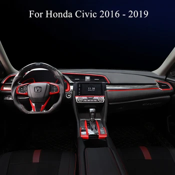 GPS auto Navigatie Tapiterie Margine Bandă ABS Masina Decoratiuni Interioare Accesorii Pentru Honda Civic 2019 2018 2017 2016