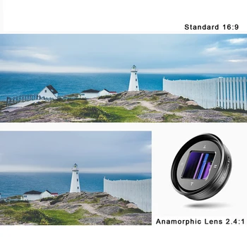 APEXEL Anamorphic Lens 1.33 x Lat Slr Film Lentile 4K HD Vlog Fotografiere Deformare Film pentru iPhone, Huawei smartphone-uri