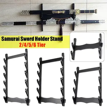 2/4/5/6 Tearwall Samurai Munte Sabia Stand Stand Instrument De Afișare Statuie Sculptură Sta Acasă Decorare Meserii