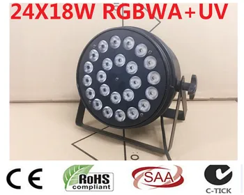 24x18 W RGBWA + UV 6in1 DMX LED Par CONDUS de Lujo los dere dj iluminacion 6in1 rgbwa uv llevo luz de la igualdad DJ dmx luz