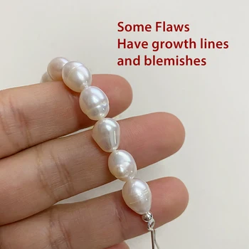 ASHIQI Real de apă Dulce Pearl Colier Argint 925 Incuietoare Bijuterii pentru Femei model de creștere Naturală Cadou