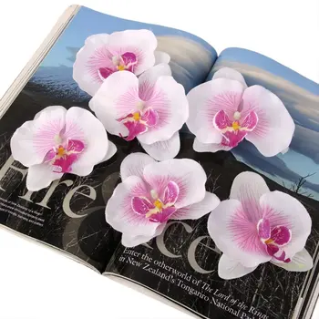 Mai Mult de 20buc 9cm Fluture Orhidee, Flori Artificiale, Flori, Cap de Decor pentru Nunta Barrette Accesoriu