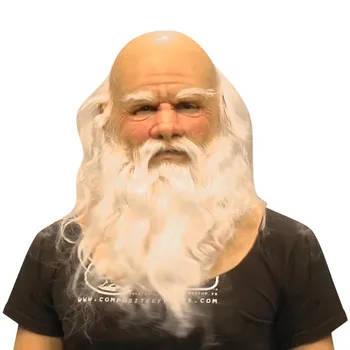 Un Bătrân De Vacanță De Crăciun Amuzant Masca Super Moale Mos Craciun Adult Cosplay Petrecere Mască De Om Bătrân Cap Casca De Măști