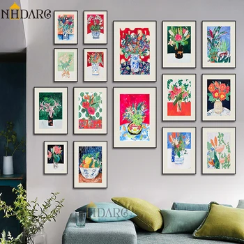 NHDARC Verde Natural Colorate, Plante, Flori Decorative Panza Pictura Postere pentru Home Decor de Perete de Arta Giclee Print Imagini