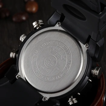 OHSEN Bărbați Ceasuri Barbati Ceasuri Sport de Moda Analog Digital Display Cuarț Ceasuri Barbati Ceas Militar Înapoi Lumina de Cauciuc
