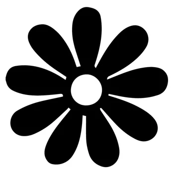 Creative Daisy Floare de Desene animate Drăguț Aplicatiile Masina Fereastră Decor Personalitate din Pvc rezistent la apa Aplicatiile alb/Negru, 16 cm*15 cm