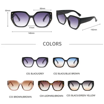 Femeile Puncte 2020 Overized ochelari de Soare Moda Nuante Cadru Mare, Ochi de Pisica ochelari de Soare pentru Femei Brand de Lux oculos de sol feminino