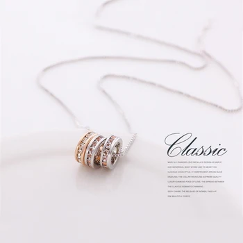DODO Moda AAA Austriac de Cristal Colier Cu 3 Cercuri Declarație Collier Moda Cristal Bijuterii de Nunta Pentru Femei Bijoux N02