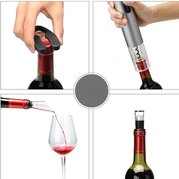 Electric pentru Sticla de Vin Set Deschizator Automat de Tirbușon cu Dop Picurător și Folie Cutter Vin Rosu Accesorii Cutie de Cadou