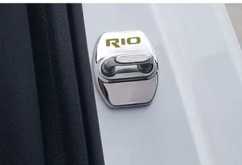 4BUC 3D din oțel inoxidabil Auto Door Lock acoperire de protecție acoperă Pentru kia rio 2 3 4 5 x linie XLINE masina accesorios