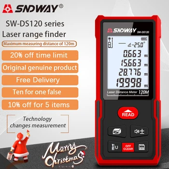 SNDWAY telemetru cu laser distanța de meter 120m 100M 70M ruletă electronică digitală conducător trena ruleta cu laser range finder