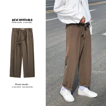 - Coreean Drept Pantaloni de Moda pentru Bărbați de Culoare Solidă de Afaceri Rochie Casual Pantaloni Barbati Streetwear Sălbatice Vrac se Potrivi Pantaloni Barbati
