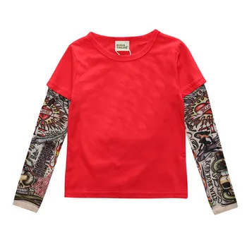 2019 Tatuaj Moda T-Shirt pentru Copii cu Maneca Lunga Tee Baieti Fete Topuri de Bumbac-O bucată de Mozaic Tricouri pentru 1-7ani Copii