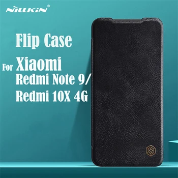 Pentru Xiaomi Redmi Nota 9 Redmi 10X 4G husa Flip Nillkin QIN din Piele Carte de Portofel de Buzunar Caz Flip Cover Pentru Redmi Note9 Telefon Genti