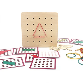 Jucărie pentru copii Montessori Creatie Grafica Cauciuc Tie Plăci de Unghii cu Cărțile Copilăriei Preșcolare Copii Brinquedos Juguetes