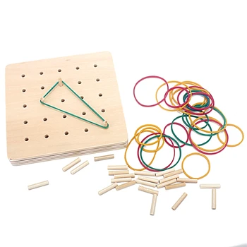 Jucărie pentru copii Montessori Creatie Grafica Cauciuc Tie Plăci de Unghii cu Cărțile Copilăriei Preșcolare Copii Brinquedos Juguetes
