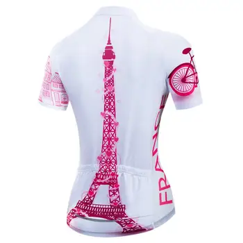 Weimostar Franța Echipa de Femei de Ciclism Jersey Roz Turnul Eiffel Biciclete Ciclism de Îmbrăcăminte Rutieră Biciclete MTB tricou Tricou Ropa Ciclismo