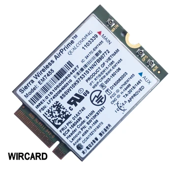 WIRCARD EM7455 FRU 01AX748 LTE 3G 4G Tarjeta de Thinkpad X1 carbono 5 gen X270 T470 T470S T470P t570 L570 L470 P51 P71
