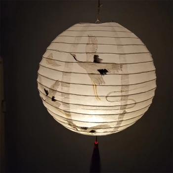 30cm Rotund Felinar de Hârtie abajurul Stil Chinezesc Lumina Restaurant Decor Acasă