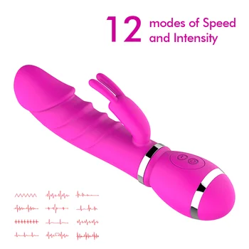 NEZEND 12 frecvența rabbit vibrator vibrator usb produse pentru adulți de sex feminin punctul G stimulare masaj sex masculin și de sex feminin jucării pentru adulți