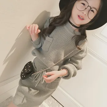 2020 Copil Nou Toamna Iarna pentru Copii de Craciun Set 2 Buc Set Copii Chinezi Rochie de Fată de Moda pentru Fete Pulovere de Iarnă,#3707