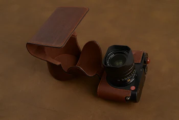 AYdgcam Brand lucrate Manual din Piele de Caz aparatul Geanta Piele Complet Pentru Leica Q typ 116 Leica T2 Deschide Design Baterie