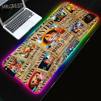MRG One Piece Luffy Anime Mari Lockedge Mouse Pad Joc de Jucător Calculator RGB MousePad Birou Keyboard Mat CSGO DOTA