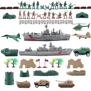 RCtown Militare, Soldați Din Plastic Model Set Militari Cifre Accesorii Kit Decor Set Joc De Copii De Învățământ Jucării #X0825