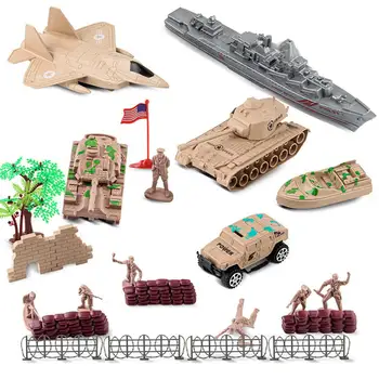 RCtown Militare, Soldați Din Plastic Model Set Militari Cifre Accesorii Kit Decor Set Joc De Copii De Învățământ Jucării #X0825