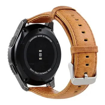Curea Pentru Samsung galaxy watch 46mm 22mm curea de ceas din Piele brățară de Metal buton încheietura mâinii de Viteze S3 Frontier huawei watch gt curea